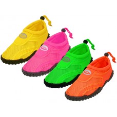 S1155L-A - Wholesale Women's  "Wave" Nylon Upper With TPR. Outsole Water Shoes ( *Asst. Neon Fuchia. Orange. Green And Yellow ) *Available In Single Size